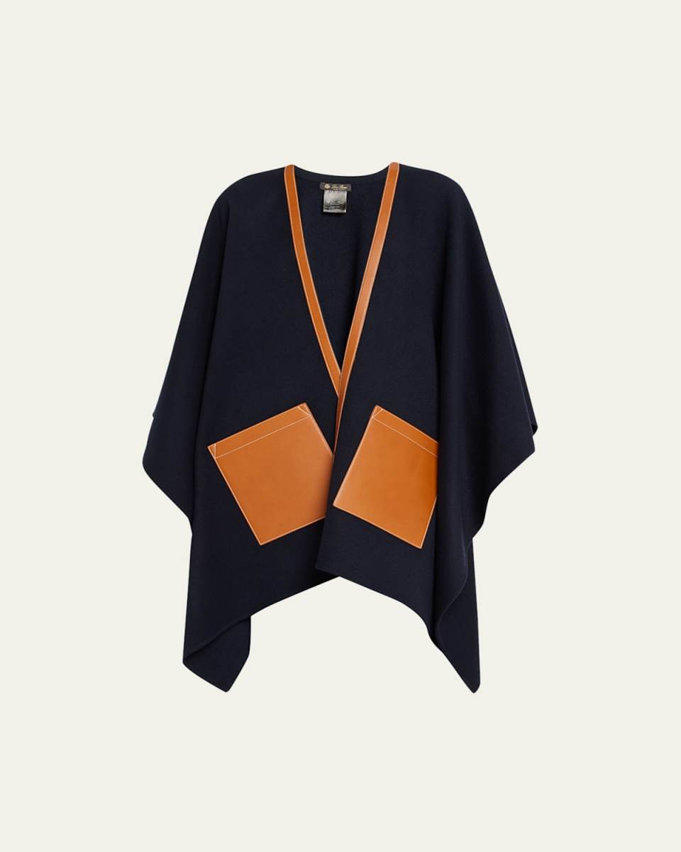 Teodora Cashmere & Leather Cape